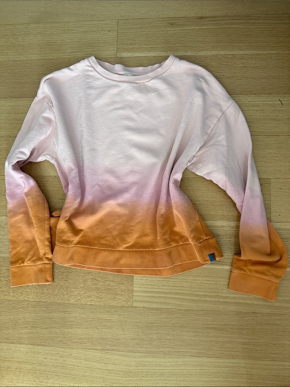 KULE Pink to Orange Ombre Crewneck Sweatshirt